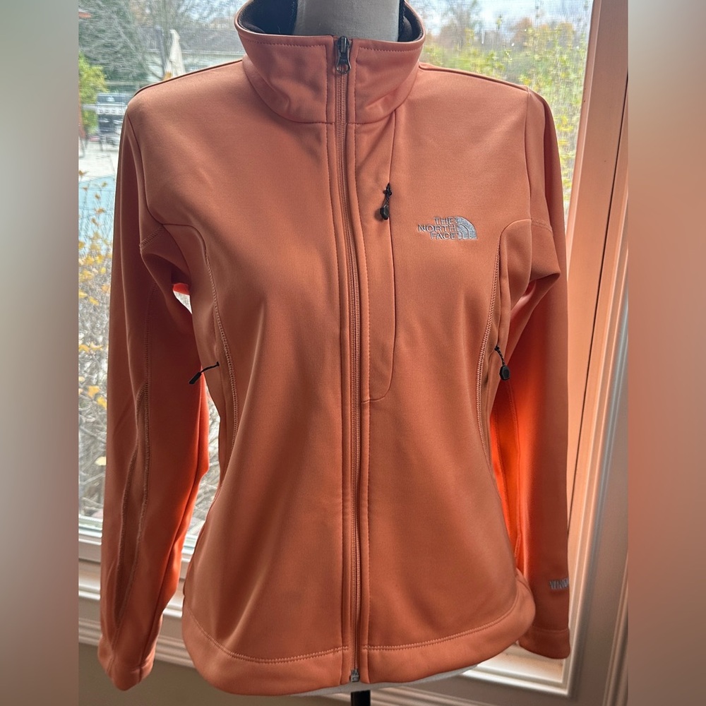 The North Face Women's Apex Zip Up Jacket, Sz M Medium, Orange Brown, Windwall‎